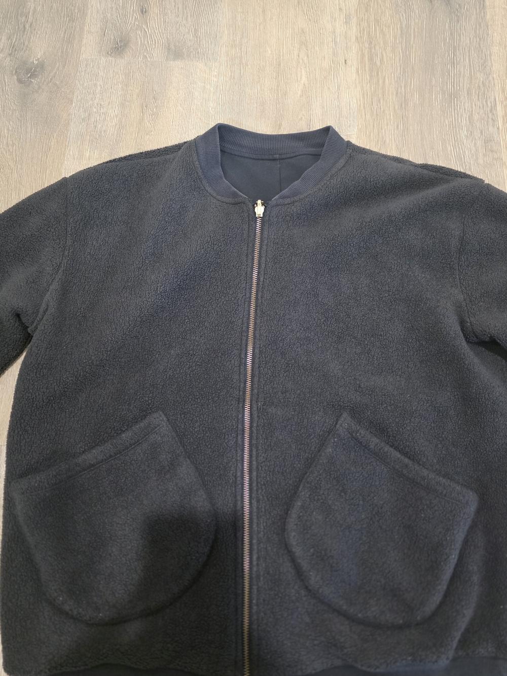 Gymshark x Whitney Simmons Reversible Oversized Bomber Jacket Black Medium - Picture 7 of 7